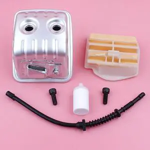 Exhaust Muffler For Husqvarna 445 445E 450 Air Fuel Filter Line Hose Bolt Chainsaw Chain Saw Replacement Spare Part