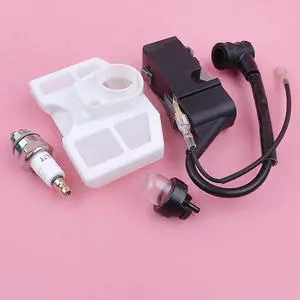 Ignition Coil Air Filter Primer Bulb Spark Plug Kit For Chinese 4500 5200 5800 45cc 52cc 58cc Chainsaw Replacement Part