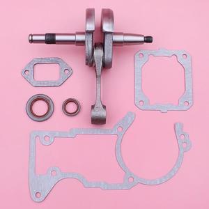Crankshaft w Crank Gaskets Oil Seal Kit For Stihl MS440 044 Chainsaw Parts Replacement 1128 030 0406, 9640 003 1320