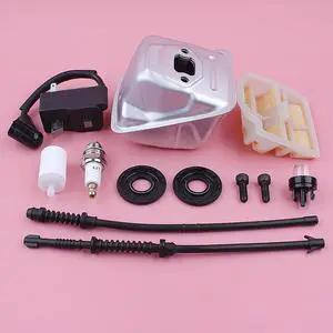 Ignition Coil Exhaust Muffler For Husqvarna 445 450 445E Air Fuel Filter Return Line Oil Seal Chainsaw Replacement Spare Part