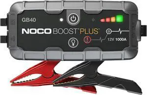 NOCO Boost Plus GB40 1000 Amp 12-Volt UltraSafe Lithium Jump Starter Box, Car Battery Booster Pack, Portable Power Bank Charger, and Jumper Cables For Up To 6-Liter Gasoline and 3-Liter Diesel Engines