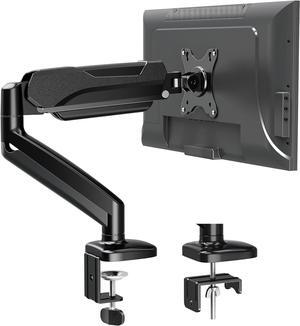 MOUNTUP Single Monitor Desk Mount, Adjustable Gas Spring Monitor Arm Support Max 32 Inch, 4.4-17.6lbs Screen, Computer Monitor Stand Holder with Clamp/Grommet Mounting Base, VESA Mount Bracket, MU0004
