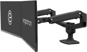 Ergotron  LX Dual Monitor Arm, VESA Desk Mount  for 2 Monitors Up to 27 Inches, 7 to 20 lbs Each  Matte Black