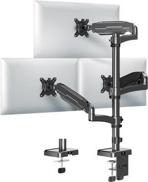 MOUNT PRO Triple Monitor Mount for Max 32" Computer Screen, Adjustable 3 Monitor Desk Mount, up to 17.6lbs Each, Gas Spring Monitor Arm with Tilt Swivel Rotation, VESA Mount 75x75/100x100mm
