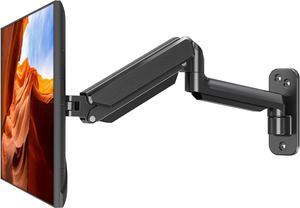 Monitor Wall Mount Fits 17-32 Inch Flat/Curved Computer Screens, Single Monitor Wall Arm Holds up to 19.8lbs, Height Adjustable Gas Spring Wall Monitor Stand Tilt, VESA Mount 75x75/100x100
