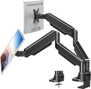 MOUNT PRO Dual Monitor Stand Fits Max 42 Inch Computer Screen, Heavy Duty Premium Monitor Mount for 2 Monitors, Each Arm Holds up to 33lbs, Ultrawide 2 Monitor Desk Mount, VESA Mount 75x75mm/100x100mm