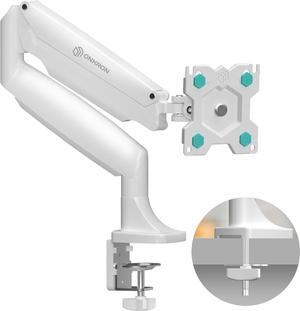ONKRON White Monitor Arm for 13" - 32" Monitor, Gas Spring Monitor Arm Single up 19.8 lbs - Full Motion Monitor Mount VESA 75x75-100x100 / Tilt -90°/+45° Swivel 180° Rotation 360° G100-W White