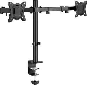 Dual Monitor Desk Mount Easily Set UpFully Adjustable Monitor Mount for 2 Monitors Up to 32 Inch,Heavy Duty Dual Monitor Stand Holds up to 22 LBS