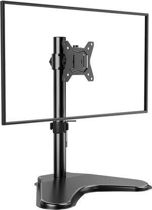 HUANUO Single Monitor Stand Free Standing Monitor Desk Stand for 13 to 32 Computer Height Adjustable Monitor Mount Full Motion Swivel VESA 75x75mm100x100mm Heavy Duty Steel Base up to 176 lbs
