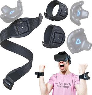 Skywin VR Tracker Belt and Strap Bundle for HTC Vive System Pucks - Adjustable Hand Straps Waist Full-Body Tracking in Virtual Reality (1 Belt 2 Straps)