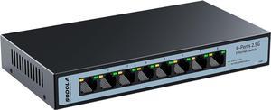 Upgrade SODOLA 8-Port Unmanaged 2.5G Switch| 8 x 2.5GBASE-T Ports,60Gbps Switching Capacity, Plug & Play,Fanless Homelab 2.5Gb Network Switch