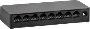8 Ports Gigabit Ethernet Switch Unmanaged, Network Switch Supported Desktop or Wall Mount,1000Mbps Ethernet SplitterPlug & Play|Fanless Design|Shielded Ports|Traffic Optimization