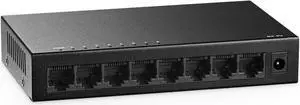 MokerLink 8 Port Gigabit Unmanaged Ethernet Switch, 8 x 100/1000Mbps Ports, Home Office Network Hub Splitter, Metal Desktop & Wall Mount Network Switch