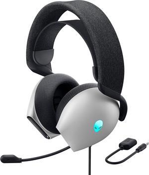 Alienware AW520H Wired Gaming Headset - Dolby Atmos, Unidirectional, AlienFX 16.8 Million RGB Colors, Microphone Mute, Volume On-Headset Controls, 40mm Hi-Res Certified - Lunar Light, Lunar Light
