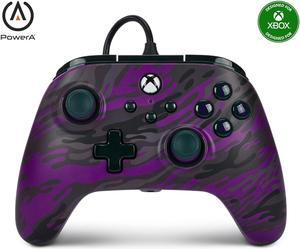 PowerA Advantage Wired Controller for Xbox Series X|S - Purple Camo, Xbox Controller with Detachable 10ft USB-C Cable, Mappable Buttons, Trigger Locks and Rumble Motors, Officially Licensed for Xbox