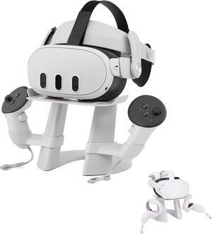 GOMRVR Design VR Stand Compatible with Oculus Quest 3/Quest 2/ Quest/Rift S/Valve Index Headset, and Touch Controllers Accessories(White)
