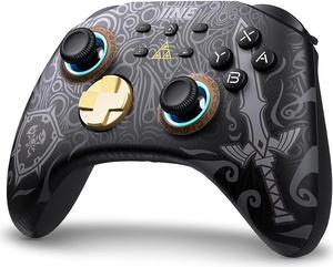 IINE Wireless Switch Controller, Switch Pro Controllers for Nintendo Switch/Lite/OLED, Switch Remote Gamepad with Headset Jack/RGB Light/Macro Setting/Wake up/Turbo/Adjustable Dual-Motor Vibration