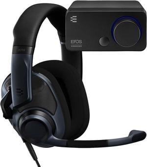 EPOS Audio PC Gaming Audio Bundle with H6PRO Open Acoustic Gaming Headset (Sebring Black) and GSX 300 External Audio Card (Black) (1001166)