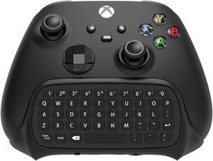 FYOUNG Keyboard for Xbox Series X/S Controller, for Xbox One/S/Controller Gamepad, 2.4Ghz Mini QWERTY Keyboard Gaming Chatpad with Audio/Headset Jack for XSX (Black)