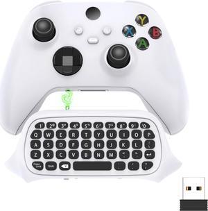 Controller Keyboard for Xbox Series X/S, Wireless 2.4G Ergonomic USB Gamepad Keypad QWERTY Chatpad with Audio and Headset Jack for Game Live Chat Compatiable with Xbox Series S/Series X/One/One S