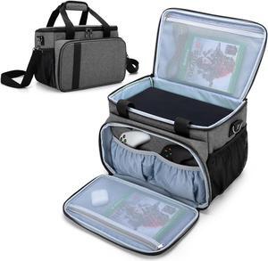 CURMIO Game Console Carrying Case Compatible for Xbox Series X, Portable Carrying Bag with Shoulder Strap for Controllers, Cables, Headsets, Ideal for Game Player, Gray, Patent Pending, Bag Only