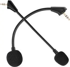 AKKE Cloud Alpha Pro Replacement Mic 2 PCS 3.5mm Detachable Game Microphone Boom Compatible Cloud Alpha S, Alpha PRO Gaming Headsets