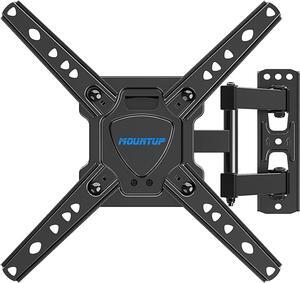 Full Motion TV Wall Mount for Most 26-50 Inch TVs, Max VESA 300x300mm Wall Mount TV Bracket with Swivel Tilting Extension Level Adjustment for LED LCD Flat Curved TVs Up to 53 LBS, MU0018