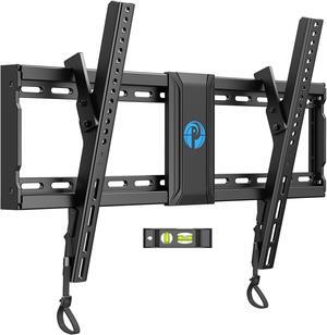Tilting TV Wall Mount for Most 3782 inch TVs up to 132 lbs, Low Profile TV Mount with Adjustable Pull Cords, Sturdy TV Wall Mount Bracket for Flat or Curved TVs, Max VESA 600x400mm, PILT7