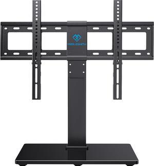PERLESMITH Universal Swivel TV Stand Base, Table Top TV Stand for 37 to 65,70,75 inch LCD LED TVs, Height Adjustable TV Mount Stand with Tempered Glass Base, VESA 600x400mm, Holds up to 99lbs, PSTVS13
