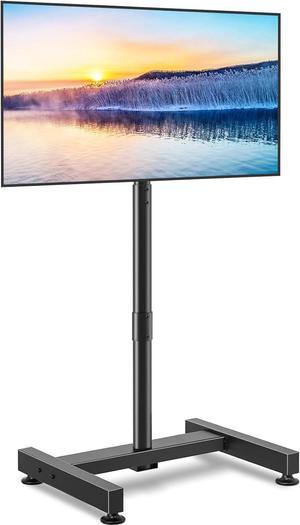 TVON TV Floor Stand for 13-50 inch LCD LED Flat/Curved Panel Screen TVs up to 44 lbs, Height Adjustable TV Stand Mount with VESA 200x200, Portable TV Stand for Bedroom, Dorm Room, Office