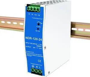 24Vdc Power Supply NDR 120W;Dual Output (Input:100-240VAC,Output:24VDC,50/60HZ) Power Supply Switch Switching Converter DC (24V 5A)