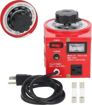 YaeCCC Auto Voltage Transformer AC Variable Voltage Converter Transformer 110VAC Input, 0-130VAC (500W)