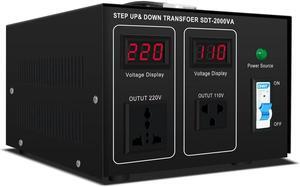 Step UP/Down Transformer 220v to 110v, 2000W 110 to 220 Voltage Converter 120v to 240V Heavy Duty Power Transformer