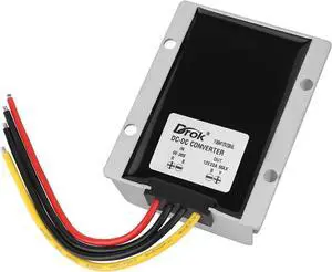DROK Boost Buck Converter 9V-36V to 12V 20A 240W Aluminium Shell Waterproof Auto Step Up Down Voltage Regulator 12V Volt Transformer for Car Audio Solar Power System LCD Television LED Display Screen