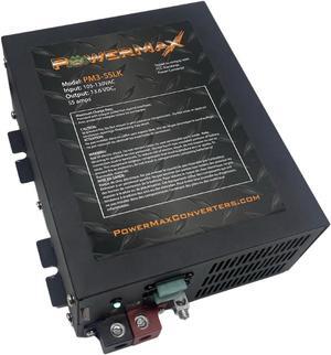 Powermax RV Converter | 55 Amp | 12V Power Converter with Built-in 4 Stage Smart Battery Charger | 110V AC to 12V | Lithium Compatible | Fully Adjustable Output from 13V to 16.5V | PM3 55LK