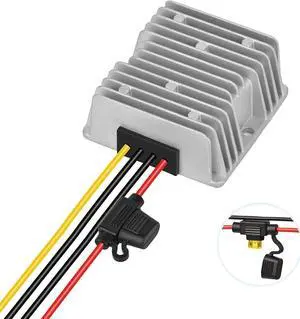 KInuoxj 20A 240W DC-DC 24V 36V 48V Step Down to 12V Converter Golf Cart Voltage Reducer Regulator Waterproof Transformer with Fuse