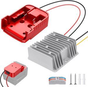 DC Power Aadpter for Milwaukee M18 Battery 18V to 12V Step Down Voltage Converter 15A MAX 180W Inverter Automatic Buck Converter DC Voltage Regulator with Upgraded Low Voltage Protection and Switch