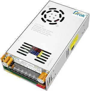 DROK 48V Power Supply, AC 110V/220V to DC 0-48V 0-10A 480W Buck Converter, Volt Amp Adjustable Adapter Regulated 5V 12V 24V 30V 36V 48V Volt Switching Voltage LED Transformer Charger for Computer