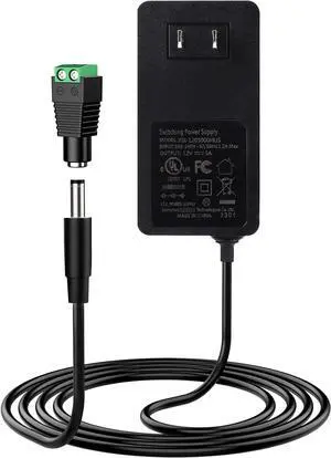 12V 5A DC Power Supply Adapter,UL Listed 12V 60W Power Supply with 5.5x2.1mm Plug&LED Plug,100V-240V 50-60Hz AC/DC Power Adapter 12 Volt 5Amp Power Supply for LED Strip Lights CCTV Camera