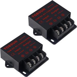2 Pack DC Converter Step Down Regulator DC 12V 24V to DC 5V 15A 75W Regulated Power Supplies Transformer Converter