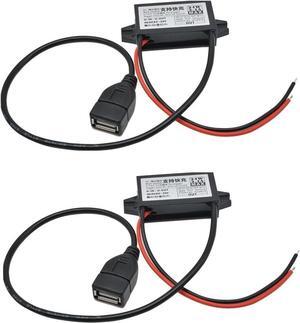 2Pack DC Converter Voltage,Aideepen 24W Quick Charge 6V-32Vto 5V Converter DC Buck Converter Module USB-A DC to DC Car Power Converter Adapter