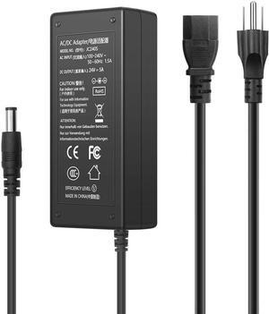 24 Volt 5 Amp Power Adapter 24V 5A Power Supply Adapter 100-240V 50-60Hz AC to DC Converter 24V 5A Power Supply with 5.5mm X 2.5mm DC Tip for LED Strip Light 3D Printer DC Pump etc.