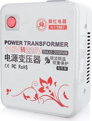2000 watt Voltage Converter Transformer 110V to 220V Transformer Adapter for use in The United States for European and Asian Household appliances. Step-up Power Converter 110v to 220v.(2000W)