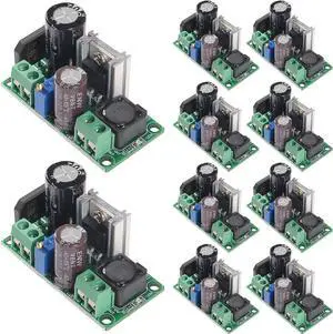 AITRIP 10PCS 4PCS AC/DC to DC Step Down Buck Converter AC 5-30V DC 5-48V 24V 36V 48V to DC 2.5-35V 12V Voltage Regulator Board 2A Adjustable Volt Power Supply Module