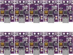 DWEII 10-Pack Type-C QC AFC PD2.0 PD3.0 to DC Spoof Scam Fast Charge Trigger Polling Detector USB-PD Notebook Power Supply Change Board Module