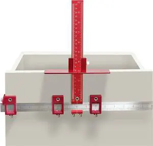 Cabinet Hardware Jig Tool Both Inch and Metric for Handles and Knobs Drawer Guide Jig on Doors and Drawer Fronts, Fastest and Most Accurate Knob & Pull Jig Improve for inch Scale