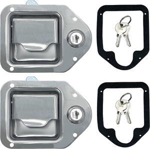 Toolbox RV Handle Latch Stainless Steel Tool Box Latch Paddle Lock for Trailer Door RV Camper Truck Bed Toolboxes - 3/8'' x 3-1/4''
