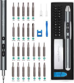 ORIA Electric Screwdriver, (New Version) 28 in 1 Mini Electric Screwdriver Set, Rechargeable Repair Tools Kit, Precision Screwdriver with Type-C Charging, for Smartphones,Toys, PC