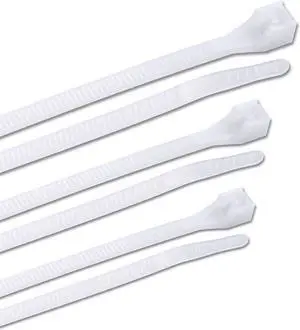 Gardner Bender 50098N Assorted Cable Ties, 4, 6, and 8 inch, 18 and 45 lb, Electrical Wire and Cord Management, Nylon Zip Tie, Reusable Container, 500 Pk, Natural