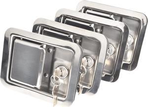 FGJQEFG Stainless Steel Door Lock Handle Latch Large 5.5 Inches Paddle Key for Trailer Toolbox RV (4PCS)